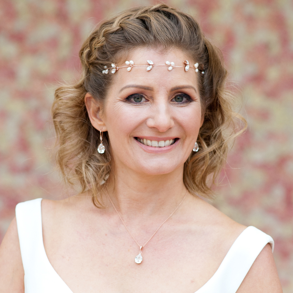 Victoria rose gold necklace Swarovski Crystal Wedding Jewellery