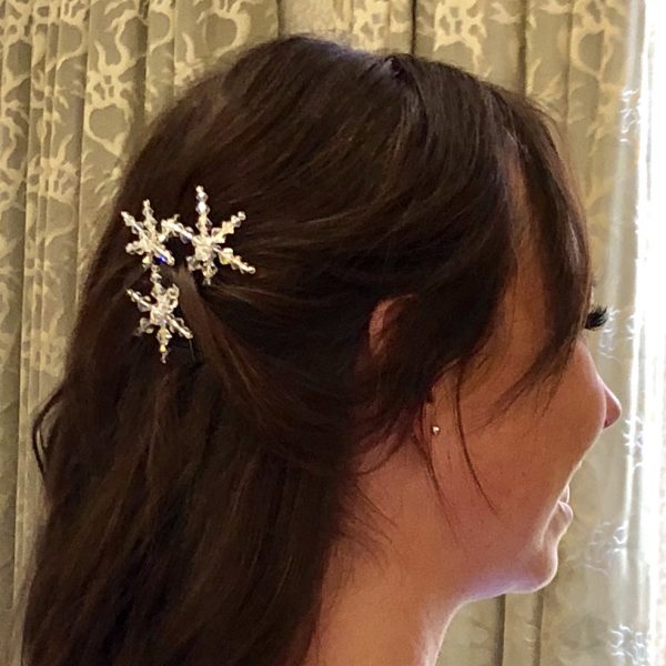 Crystal Snowflake Hair Pins