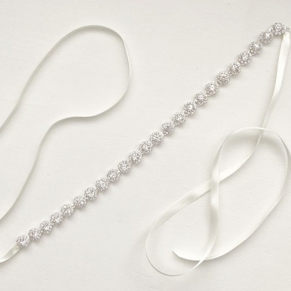 Mia Silver Belt with Crystals
