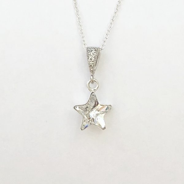 Swarovski Crystal Star Silver Necklace