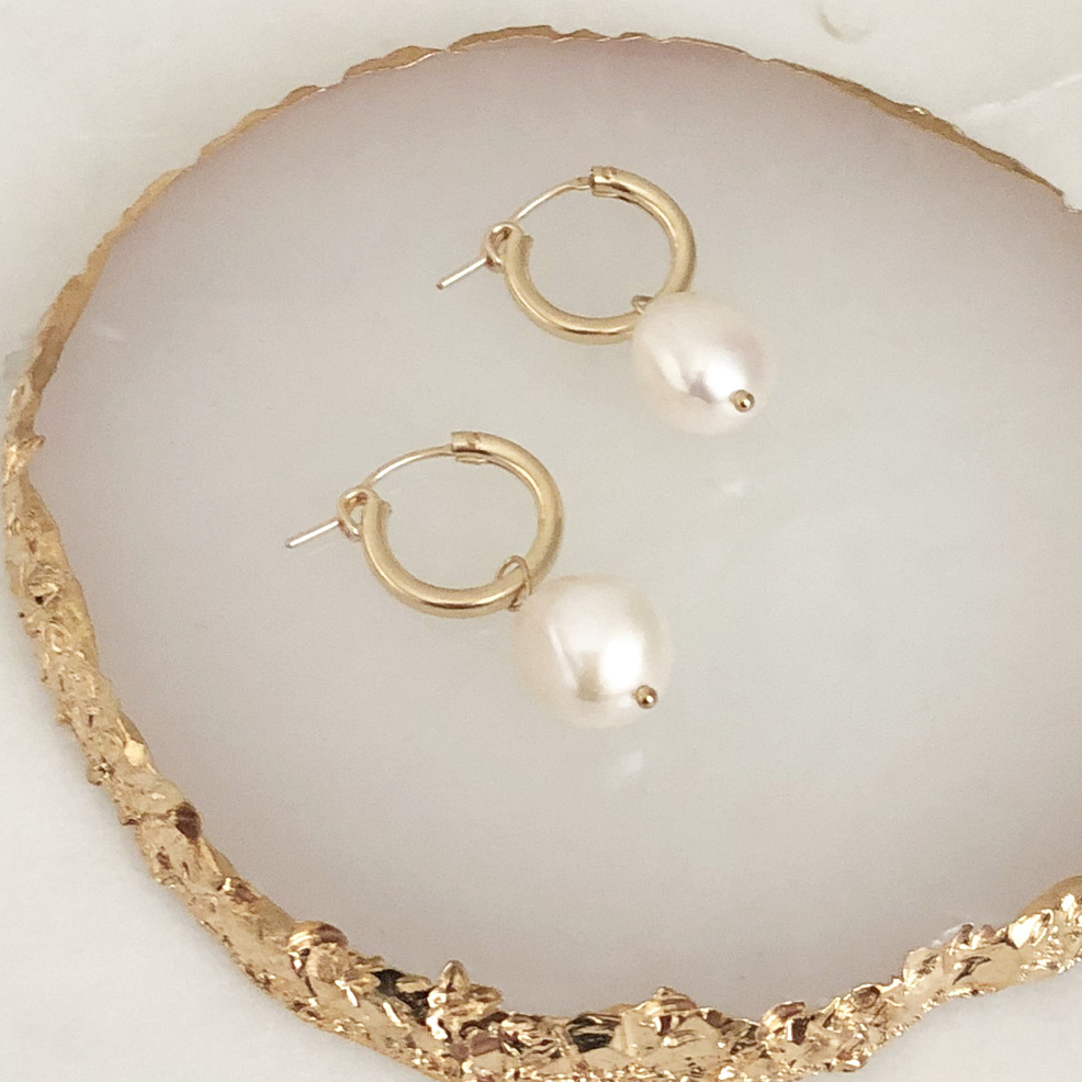 Freya Gold Hoop Earrings - Image 2