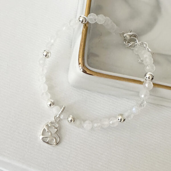 Moonstone Heart Bracelet