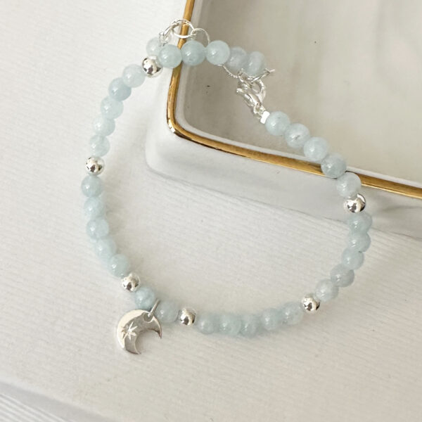 Moon Aquamarine Bracelet