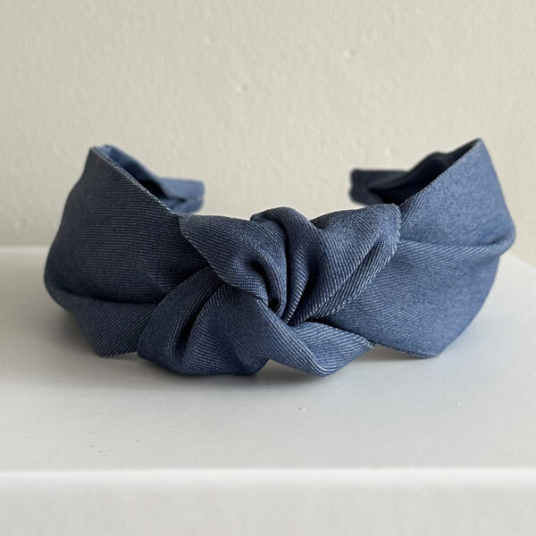 Knotted Headband Denim