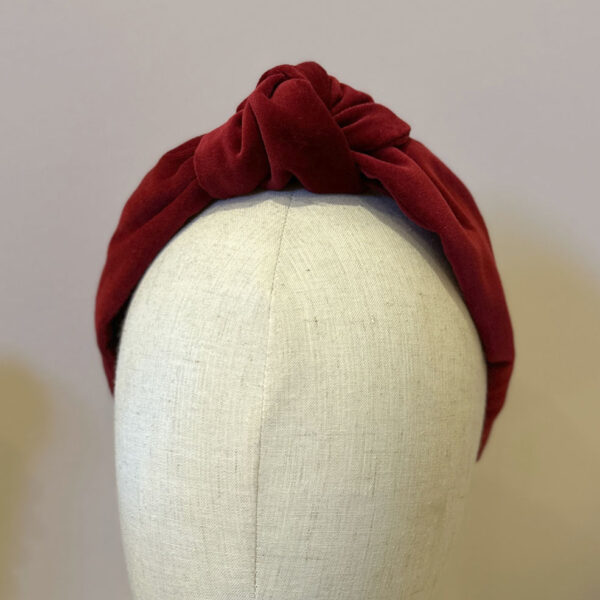 Knotted Headband Red Velvet